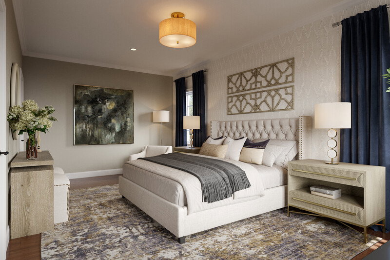 Online Designer Bedroom 3D Model thumbnail3
