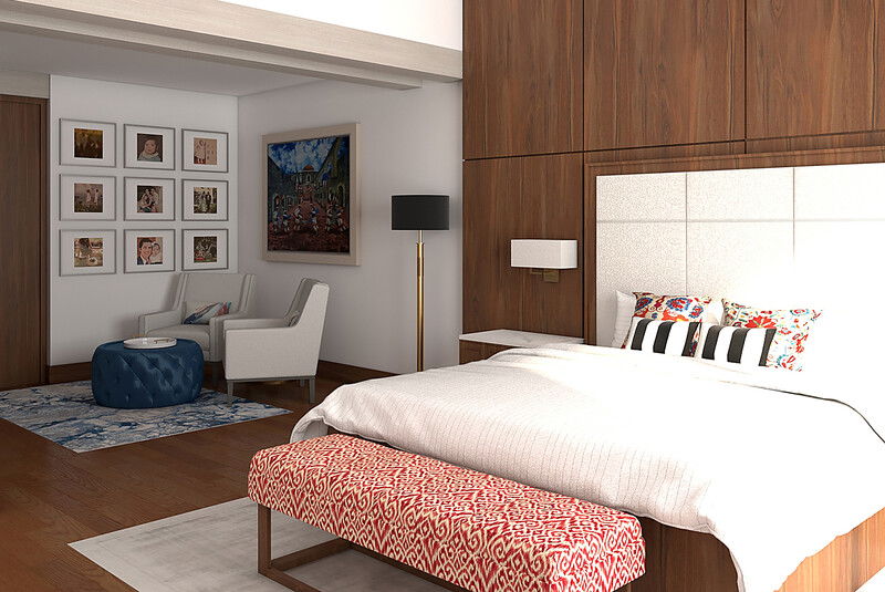 Modelo 3D de Dormitorio del Diseñador en Línea 2