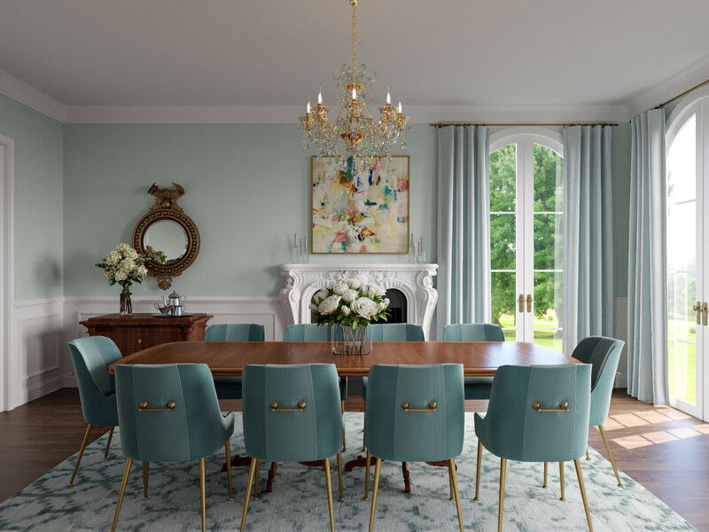 Online Designer Dining Room 3D Model 1