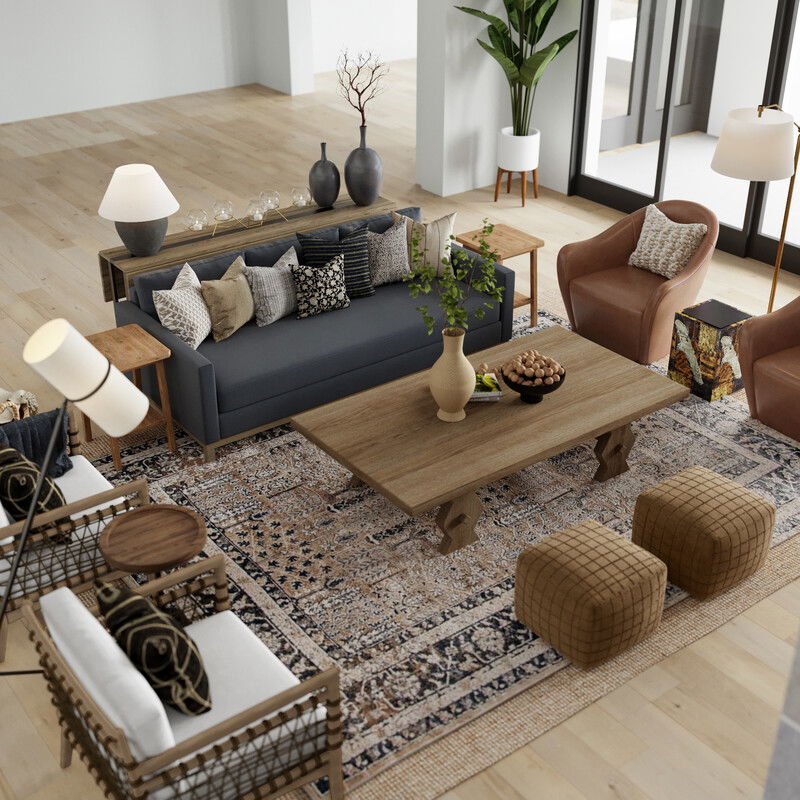 Online Designer Living Room 3D Model 3