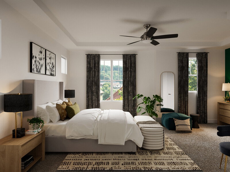 Online Designer Bedroom 3D Model thumbnail2
