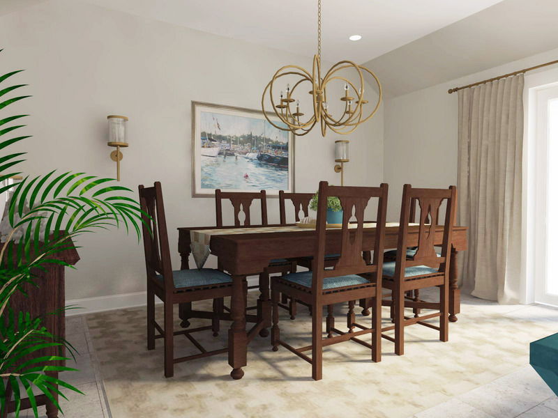 Online Designer Combined Living/Dining 3D Model 4