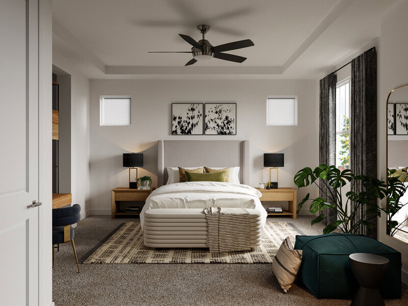 Online Designer Bedroom 3D Model thumbnail1
