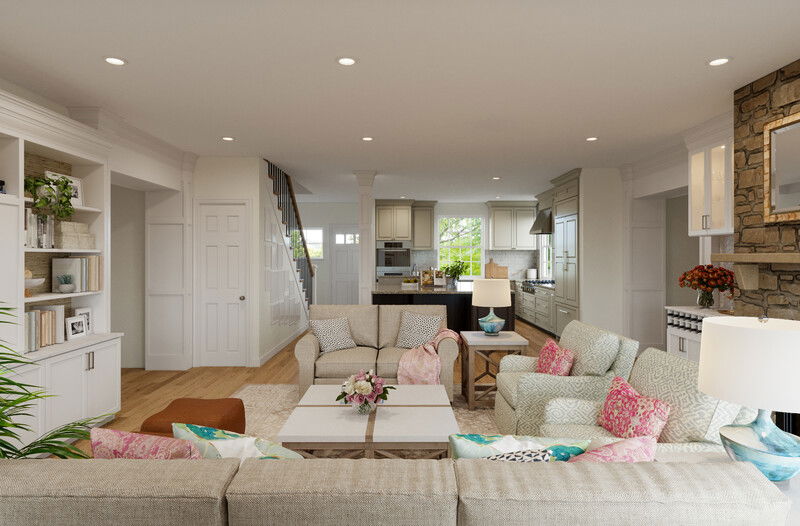 Online Designer Combined Living/Dining 3D Model 4