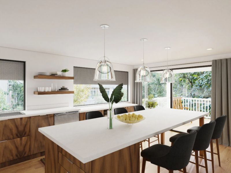 Mid-Century Modern Kitchen and Dining Design by top Everett interior designers