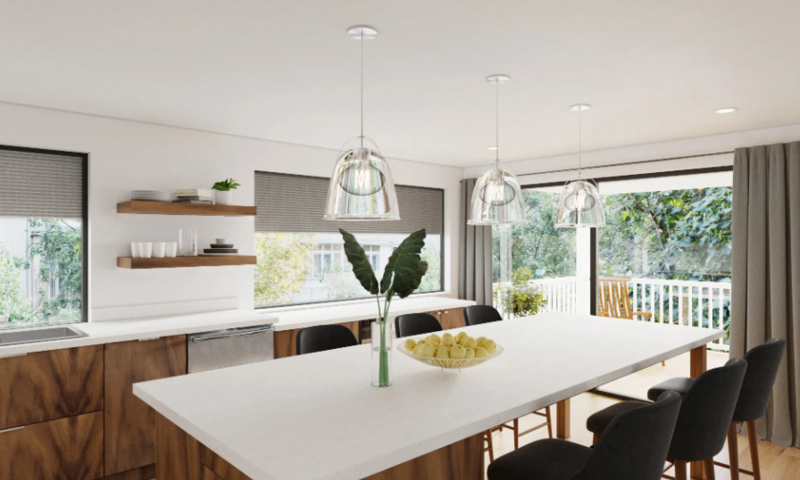 Mid-Century Modern Kitchen and Dining Design by top Kent interior designers