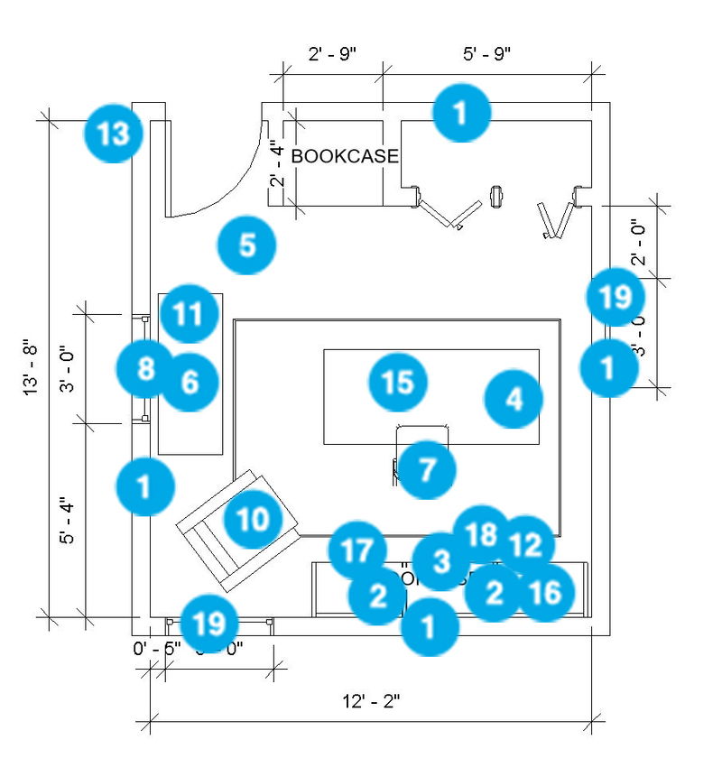 Plano de hogar/oficina pequeña del diseñador en línea
