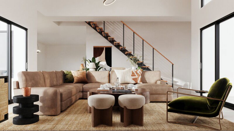 Online Designer Living Room 3D Model 2