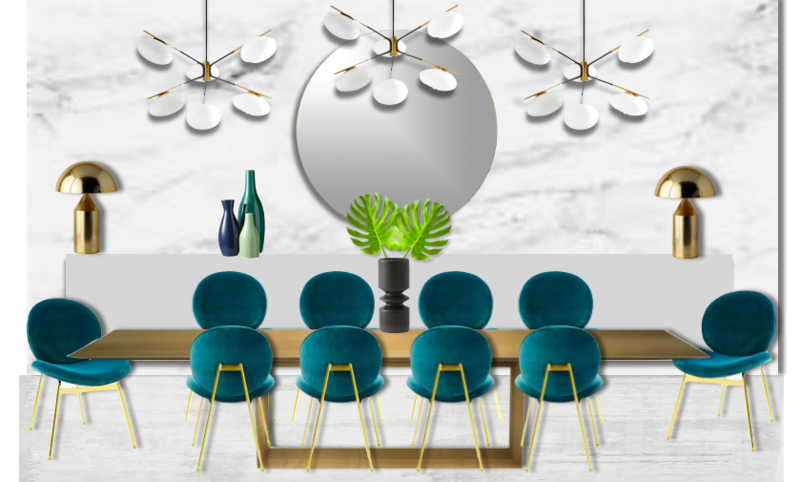 Ideas de Diseño de Interiores para el Comedor por Diseñadores en Línea