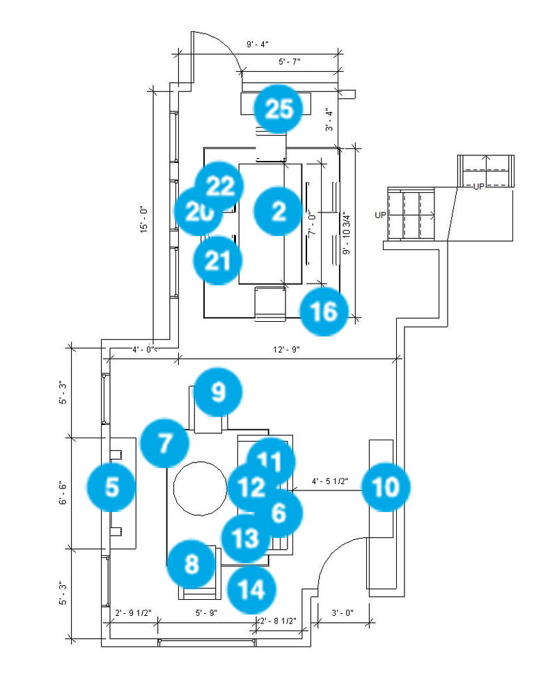 Online Designer Combined Living/Dining Floorplan