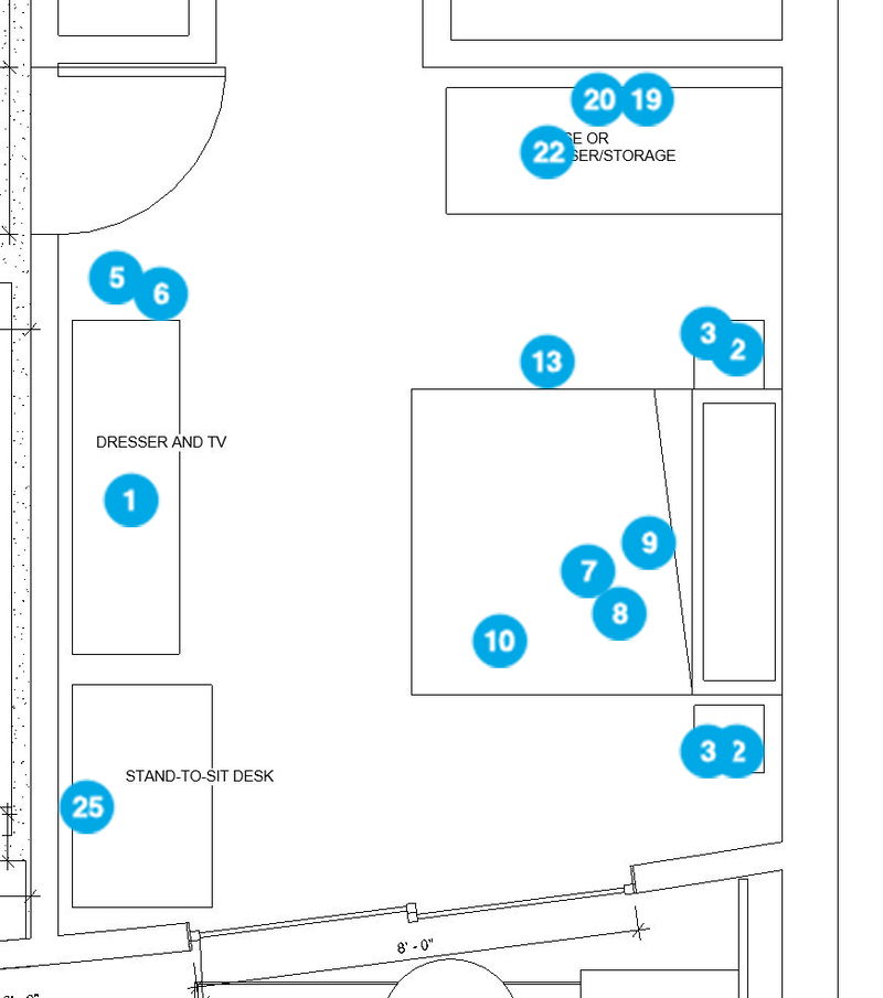 Plano del Dormitorio del Diseñador en Línea