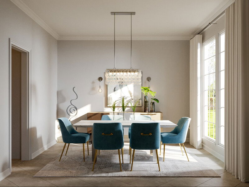 Online Designer Dining Room 3D Model 3