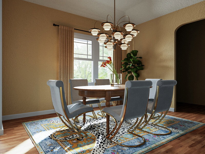Online Designer Dining Room 3D Model thumbnail1
