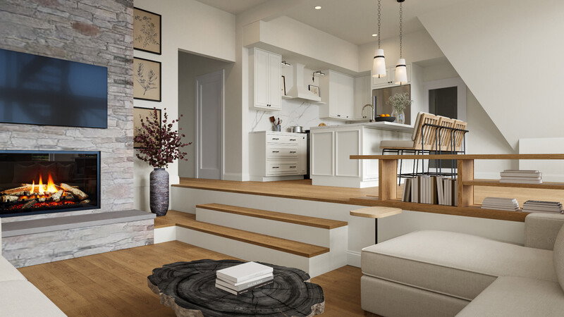 Modelo 3D Combinado de Sala/Cocina del Diseñador en Línea miniatura5