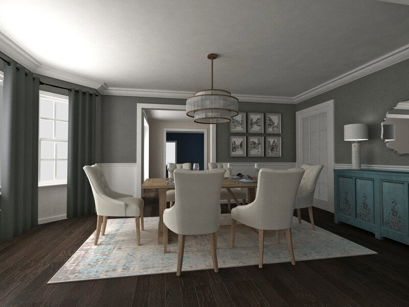 Online Designer Dining Room 3D Model thumbnail1
