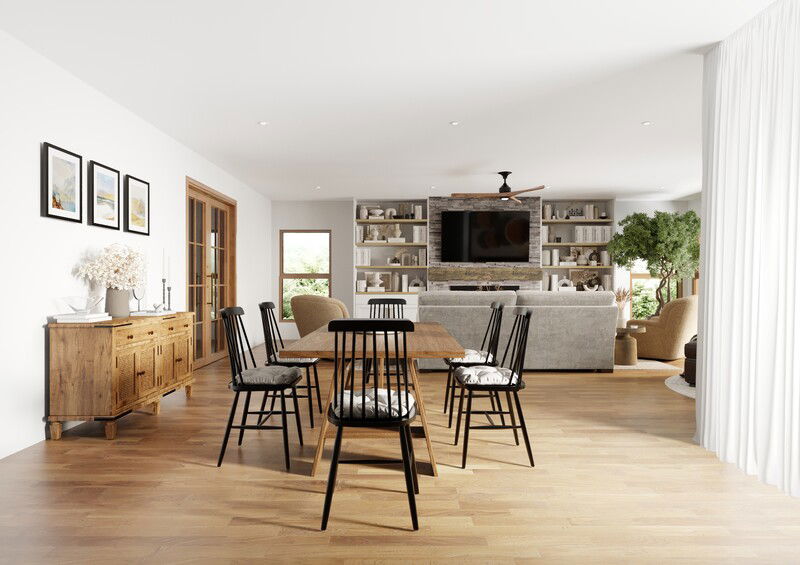 Online Designer Combined Living/Dining 3D Model 10