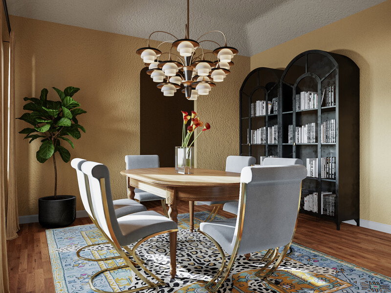 Online Designer Dining Room 3D Model thumbnail3