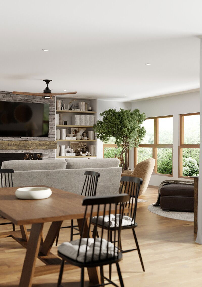 Online Designer Combined Living/Dining 3D Model 5