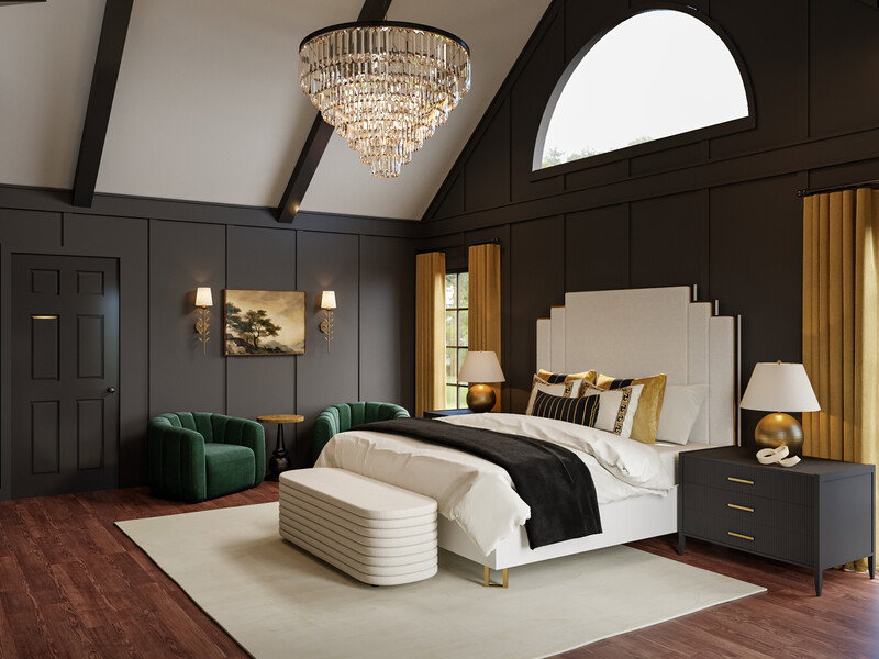 Online Designer Bedroom 3D Model thumbnail3
