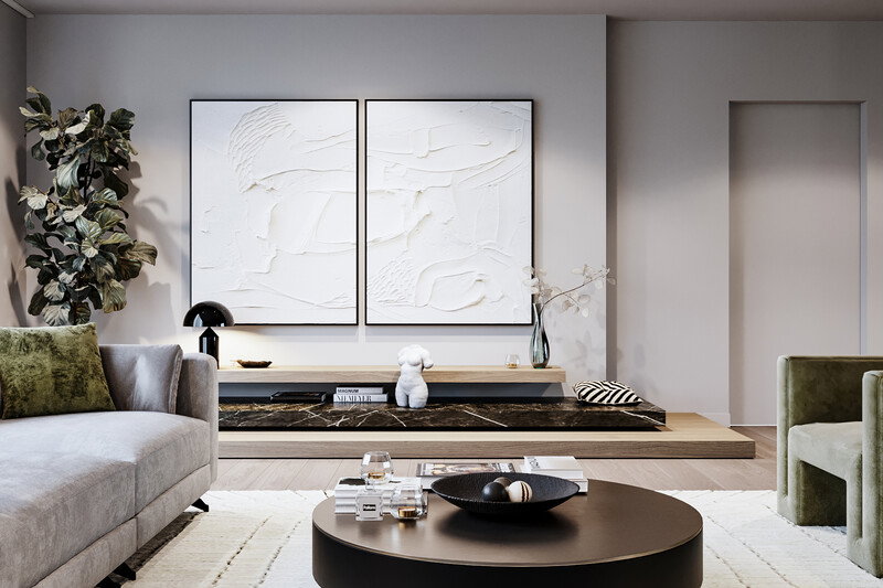 Online Designer Combined Living/Dining 3D Model thumbnail1