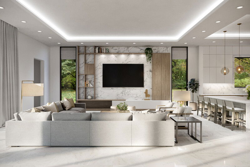 Online Designer Combined Living/Dining 3D Model 3