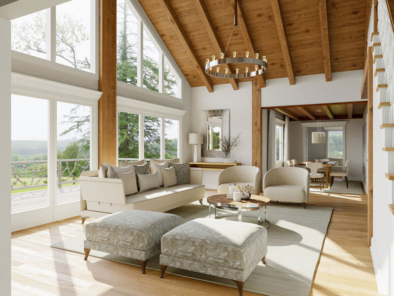 Online Designer Combined Living/Dining 3D Model 2