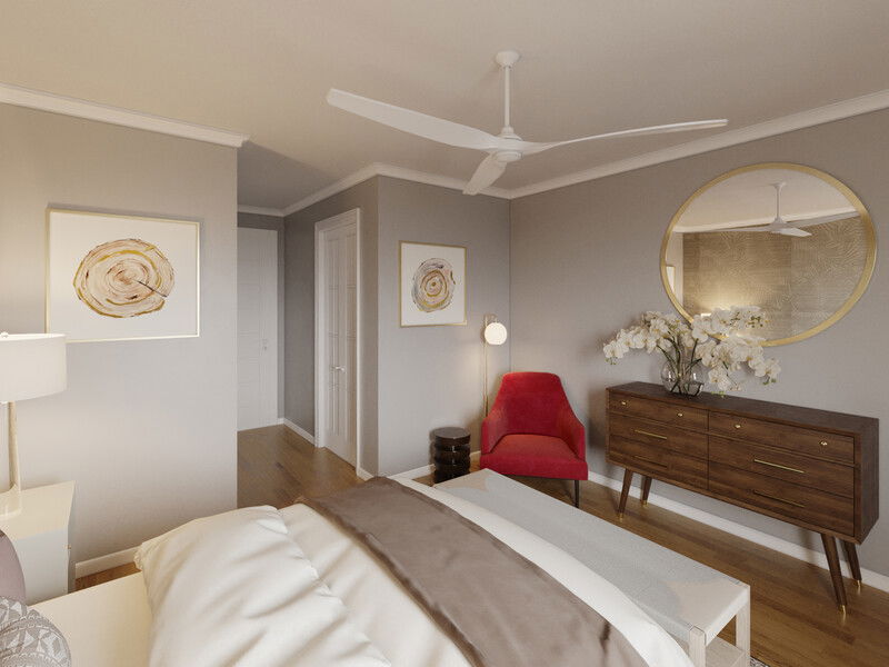 Modelo 3D de Dormitorio del Diseñador en Línea 2