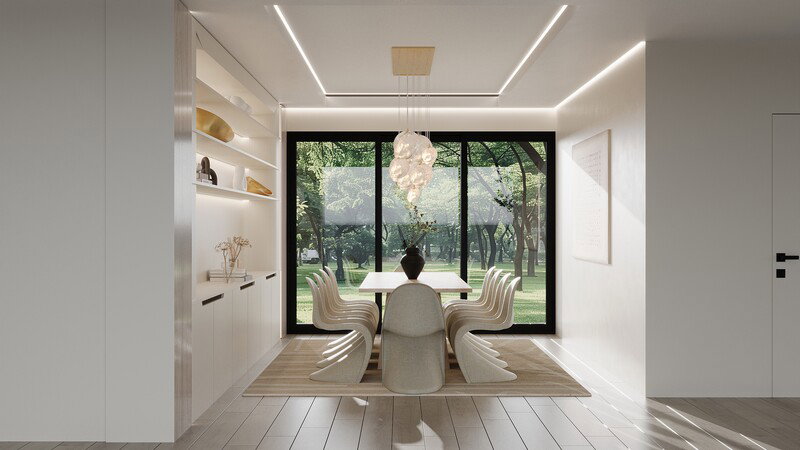 Online Designer Dining Room 3D Model 3