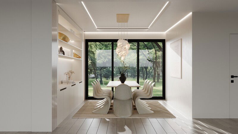 Online Designer Dining Room 3D Model 3
