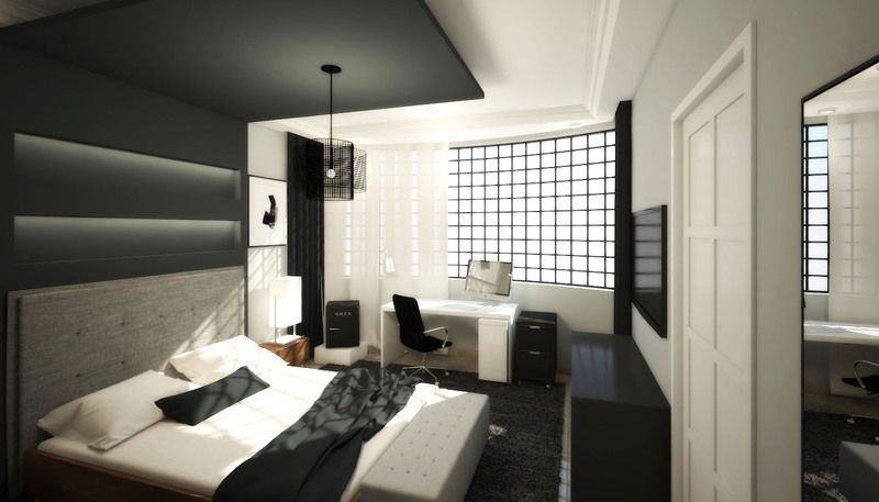 Online Designer Bedroom 3D Model 1