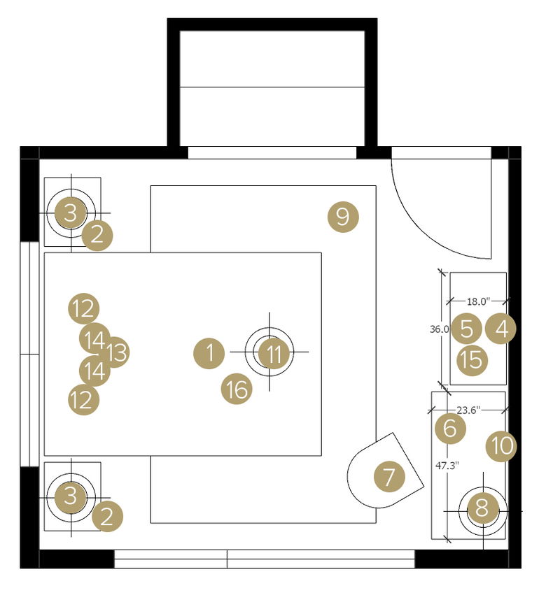 Online Designer Bedroom Floorplan