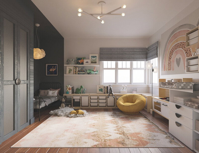 Online Designer Bedroom 3D Model thumbnail1