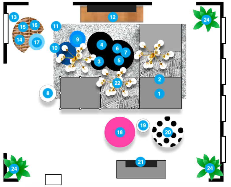 Online Designer Living Room Floorplan