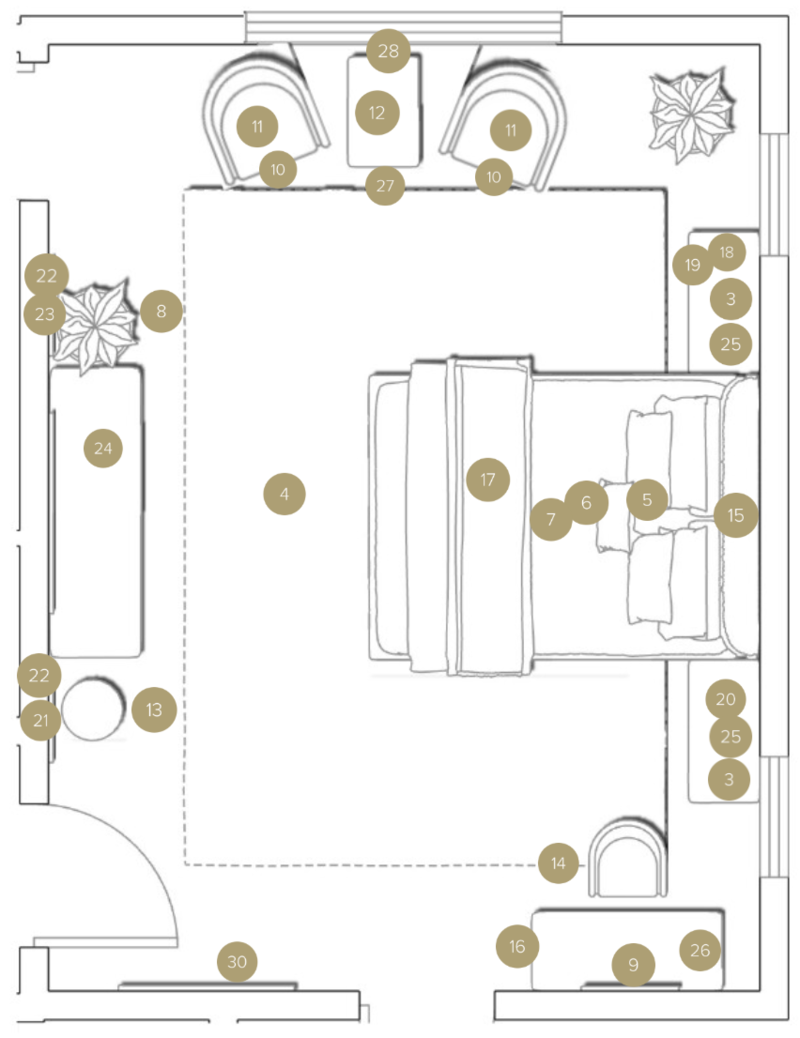 Online Designer Bedroom Floorplan