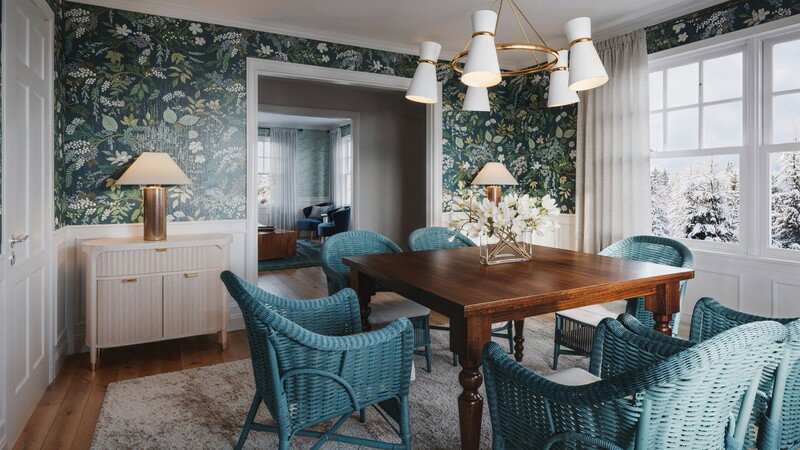 Online Designer Dining Room 3D Model thumbnail2
