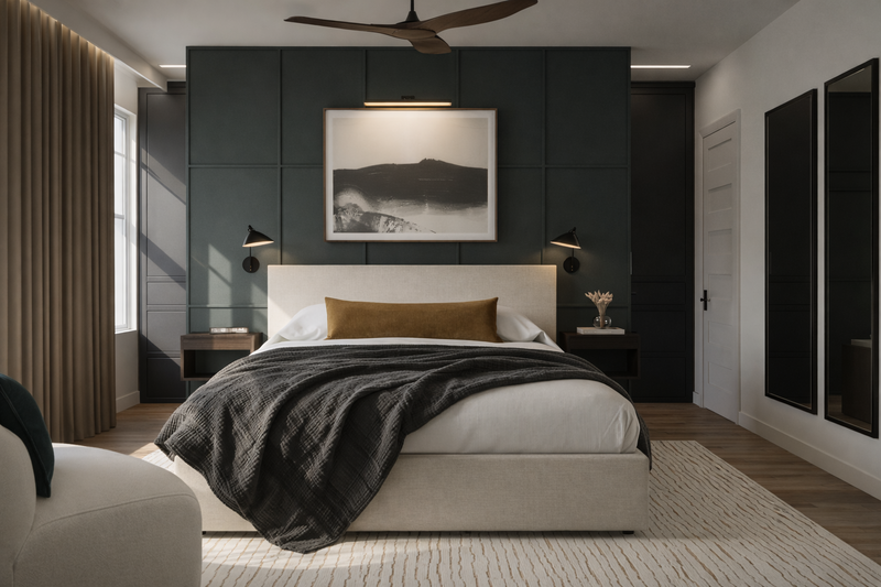 Online Designer Bedroom 3D Model 3