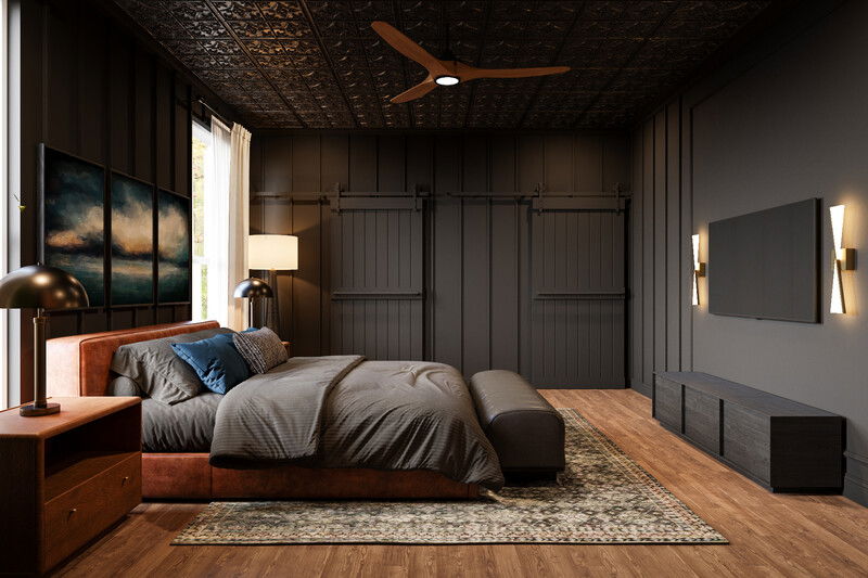 Online Designer Bedroom 3D Model thumbnail3