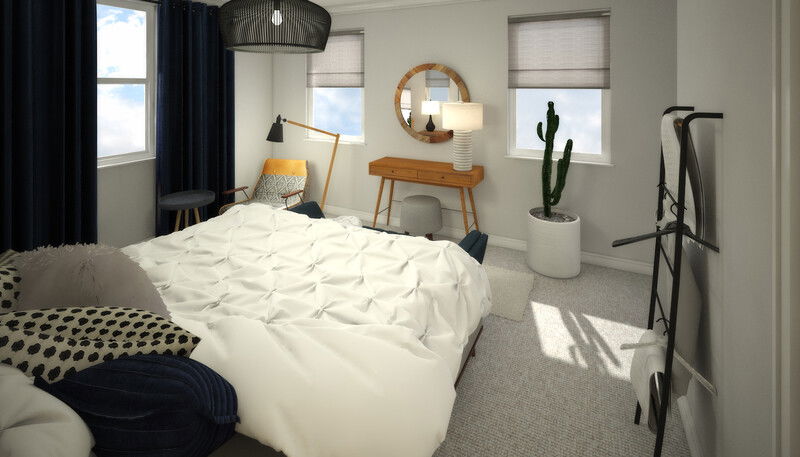 Online Designer Bedroom 3D Model 3