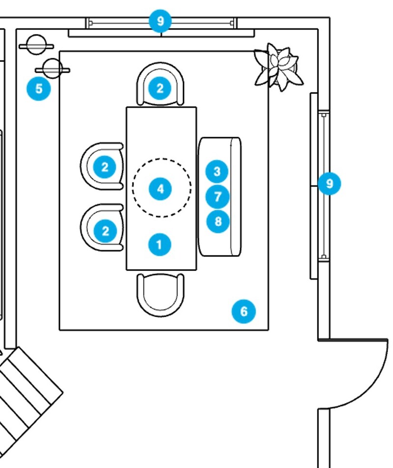 Online Designer Dining Room Floorplan