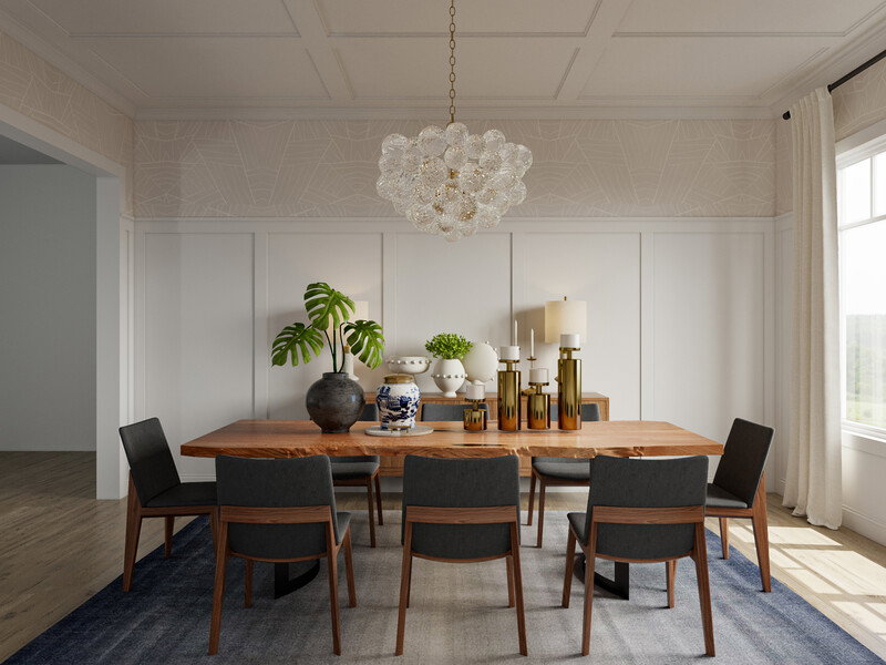 Online Designer Dining Room 3D Model thumbnail2