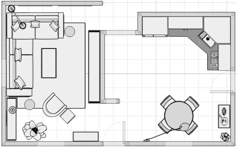 Online Designer Living Room Floorplan