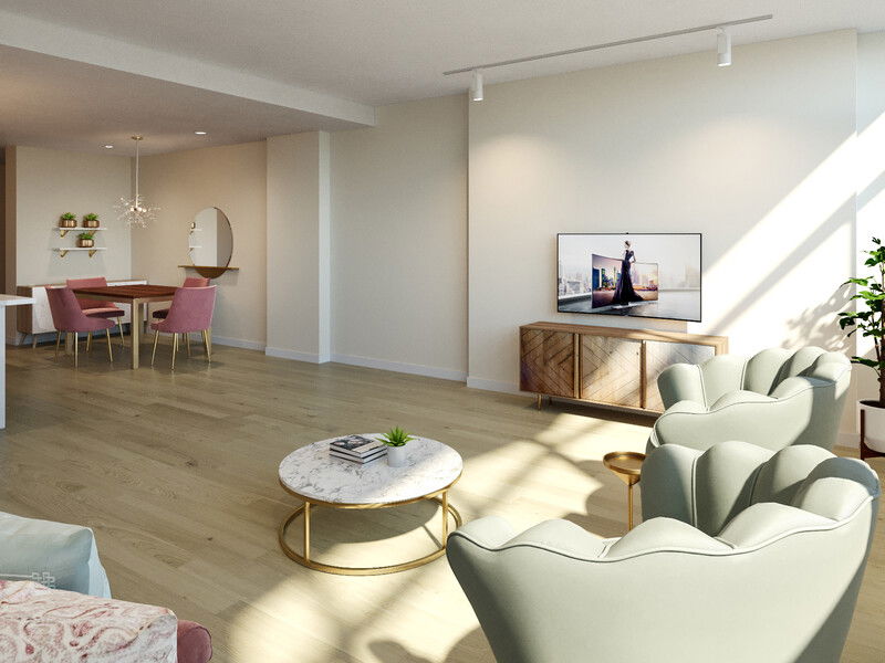 Online Designer Combined Living/Dining 3D Model 12