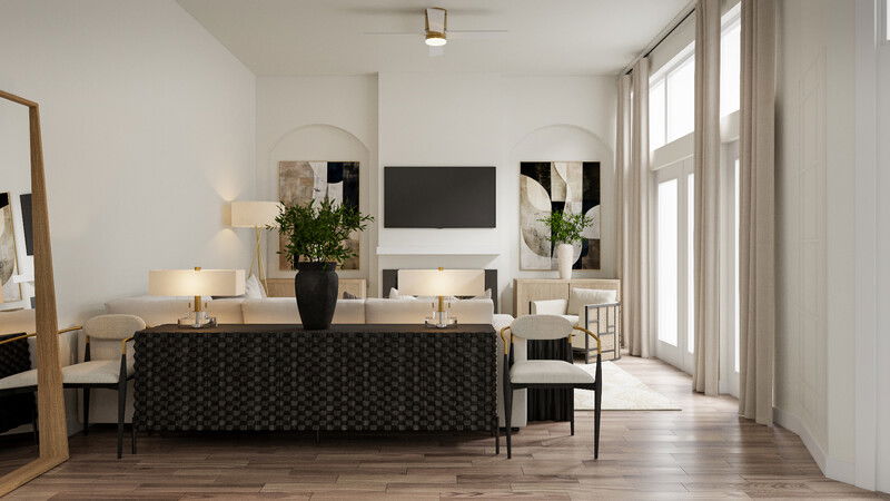 Online Designer Combined Living/Dining 3D Model 2