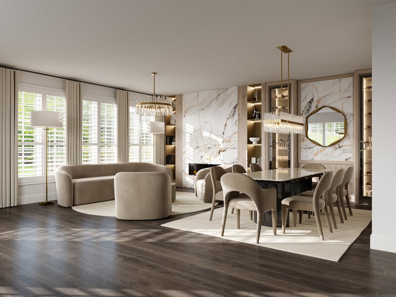 Online Designer Combined Living/Dining 3D Model thumbnail2