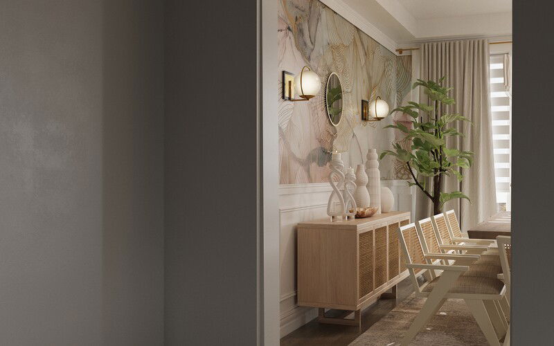 Online Designer Dining Room 3D Model 3
