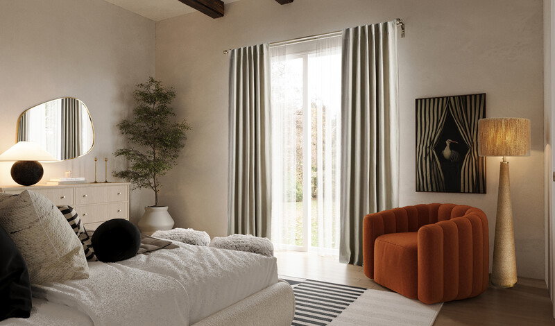 Online Designer Bedroom 3D Model 4