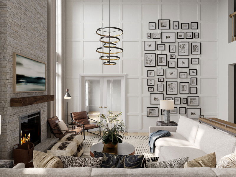Online Designer Living Room 3D Model thumbnail2