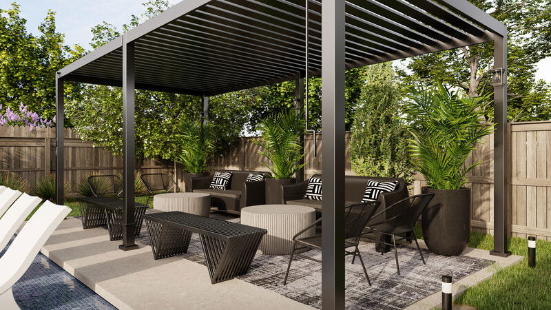 Modelo 3D de Patio de Diseñador en Línea 4