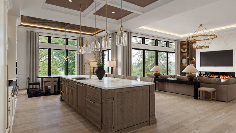 Online Designer Combined Living/Dining 3D Model 5