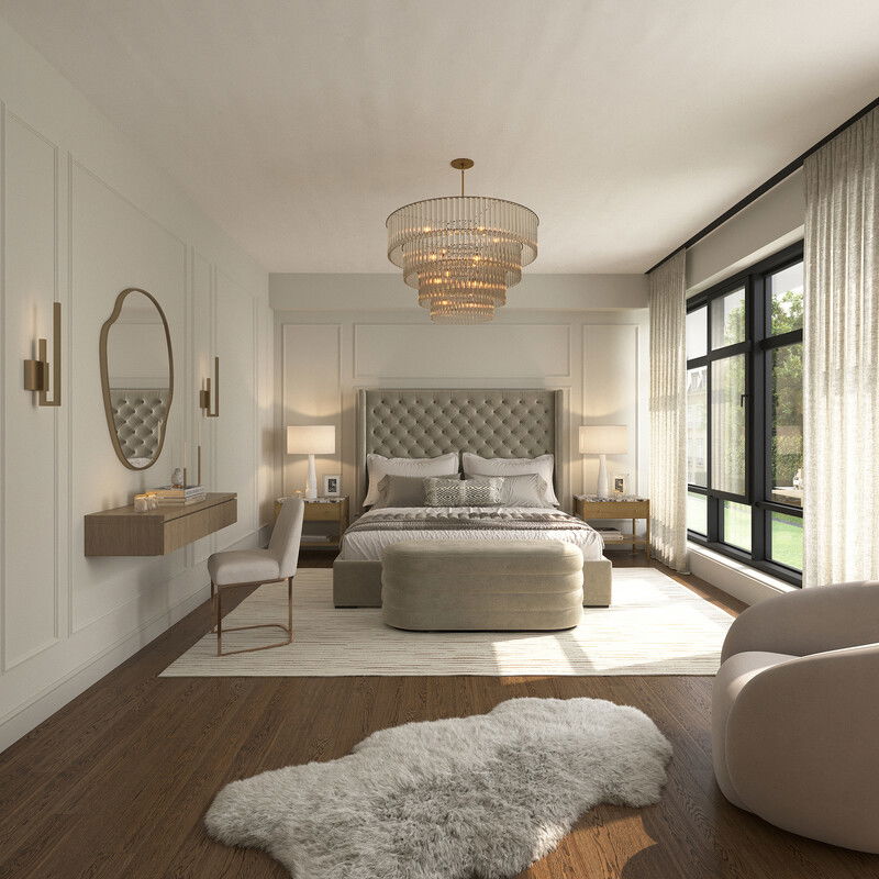 Online Designer Bedroom 3D Model 1